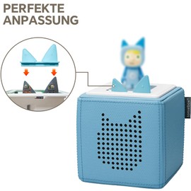 Giklux Toniebox Ears Replacement Parts Set, Replacement Ears for Toniebox Accessories Volume Control, Tonie Box Ears Replacement Parts Complete with Cable, Tonibox Repair Replacement Ears, Blue, Pack