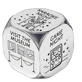 UNICRAFTALE Anniversary Date Night Gifts 1Set Stainless Steel Holiday Activity Decision Dice Wedding Gifts Funny Date Night Ideas Dice with Pull-Out Box for Friend