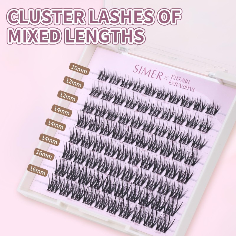 Lash Clusters 80 Pcs Cluster Lashes Natural Look DIY Eyelash