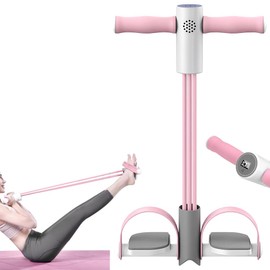 Workout Pedal Puller Resistance Band with Intelligent Counting, Stirrup Puller Strength Training Sit Up, Pedal Tension Rope, Smart 6-Tubes Puller Strength, Exercise Equipment For Home Use