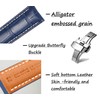 Moran Quick Release Leather Watch Bands Deployment Butterfly Buckle Calfskin
