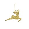 Pack of 6 - Hanging Glitter Reindeer Christmas Tree Decorations