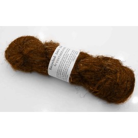 (Brown) - 100g Recycled Sari Silk Yarn Hand-spun Brown Soft Yarns