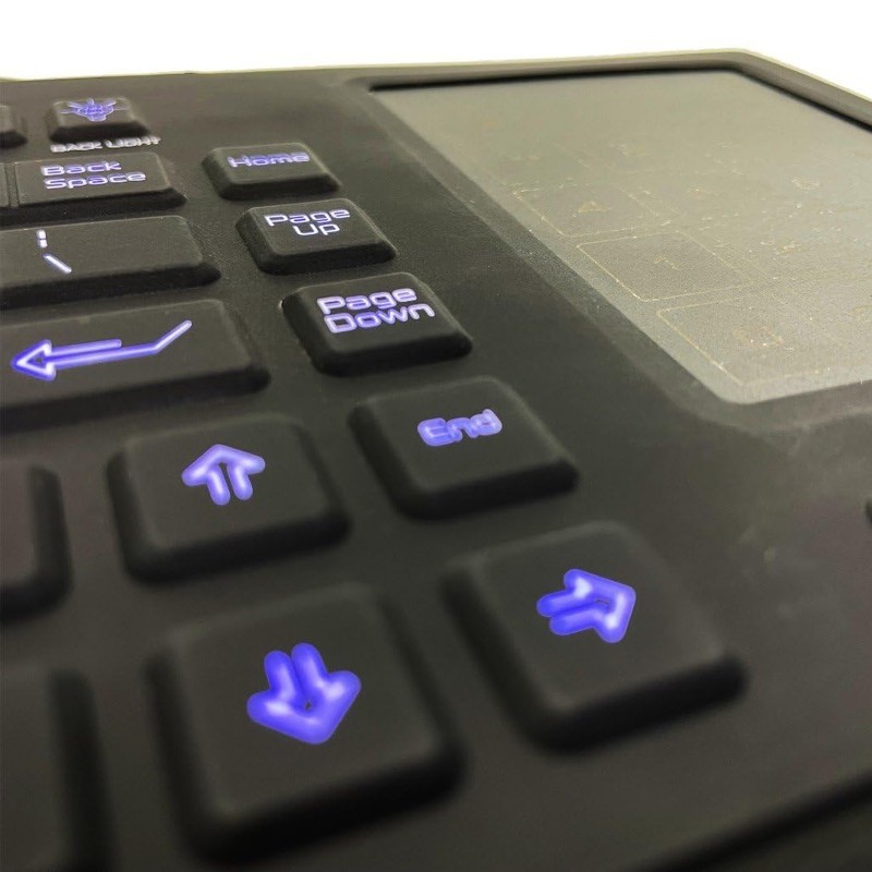 DSI Industrial Waterproof Backlit Keyboard with 2-in-1 Multi-Touch and Numeric