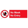 5 x No Mask No Entry Sign - 300mm x