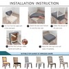 JUNZHE Diamond Grid Waterproof Chair Seat Covers for Dining Room