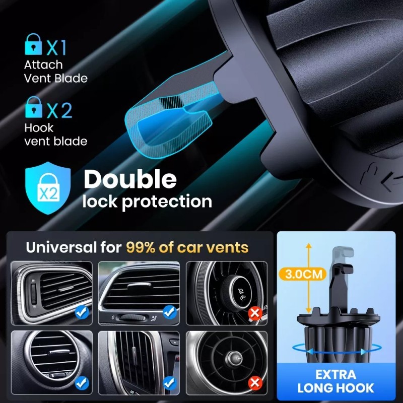 TOPK Phone Mount for Car Universal Air Vent with Hook