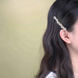 Iaceble Rhinestone Crystal Hair Clip Hairpins Crystal Ponytail Holder Hairclip Gold Sparkly Hair Clips Bridal Hair Pin Decorative Hair Accessories for Women and Girls Crystal Wedding Headdress