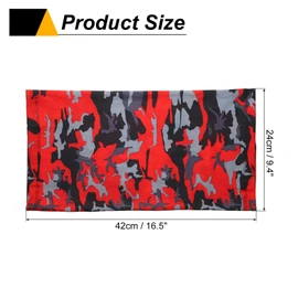HARFINGTON Summer Cooling Neck Gaiter Sun Protection Face Mask Fishing Neck Gaiter Unisex Sunscreen Breathable Bandana for Outdoor Sports, Camo Red