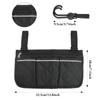 Pushchair, Wheelchair Armrests Side Pocket, Walker Organiser Bag with Reflective