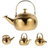 ABOOFAN Gold Whistling Tea Kettle, 14cm Stovetop Teapot, Stainless Steel