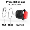 DIYhz Momentary Push Button Switch Mini No Lock Round Switch