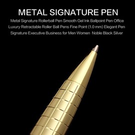 Bolígrafo Giratorio de Metal, Bolígrafos Ejecutivos, Bolígrafo de Acero Inoxidable de 1,0 Mm de Punta Media para Estudiantes de Oficina, Profesores, Negocios (Oro rosa)