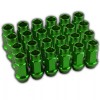 STATIIK 24PC GREEN LUG EXTENDED RACING LUG NUTS FOR TIRES/WHEELS/RIMS