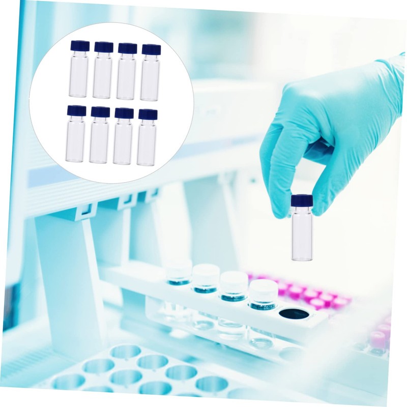 Ciieeo 100Pcs Sample Vials with Transparent Chromatography Bottles for Lab