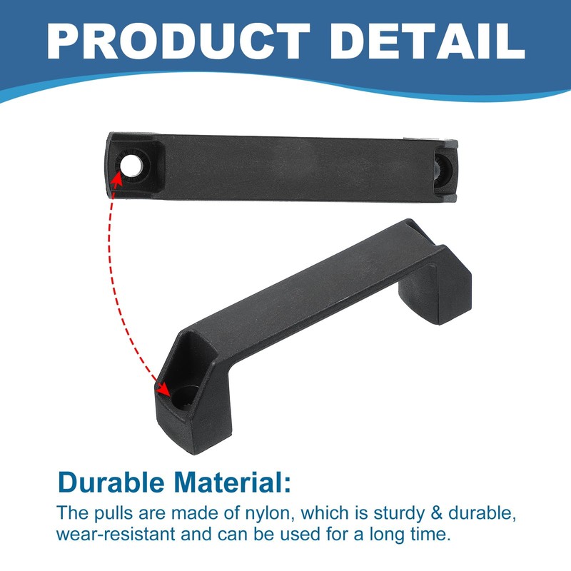 PATIKIL Plastic Pull Handles 120mm Hole Centers, 4 Pcs Square