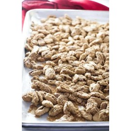 Mascot Pecan Candy Kitchen Since 1955 - Snowman Gift Tin Basket Full of Fresh Roasted Pecans, Milk Chocolate Pecans, and Crunchy Cinnamon Pecans!