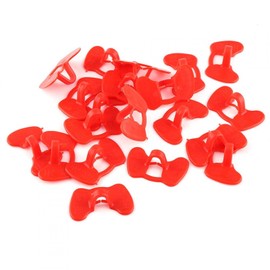 Tyenaza 20 Pcs Red Needleless Repetitive Anti-Injury Chicken Peeper and Poultry Non-Tethered Looper Glasses