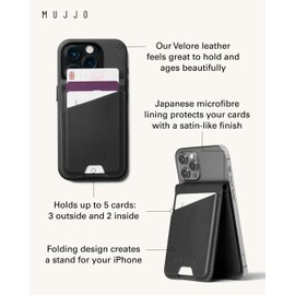 Mujjo Magsafe Compatible Leather Wallet Stand
