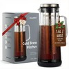 BrewMOO- Airtight Cold Brew Coffee Maker Pitcher, 1.4L/48Oz Thick Glass