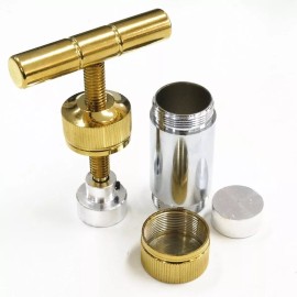 TitanOwl Tincture Press Small Size Handheld Press Extract Herb T Shape Brass Structure SC