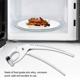 Aramox Pan Gripper,Zinc Alloy Oven Clip Pliers Anti-Slip Grip Grabber for Hot Pot Plate Baking Tray Pan Dish