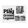 4 x 'Playground Legend Funny Text ' Temporary Tattoos -