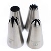 Tumtanm Professional Large Piping Nozzles, 4pcs Stainless Steel Seamless Icing
