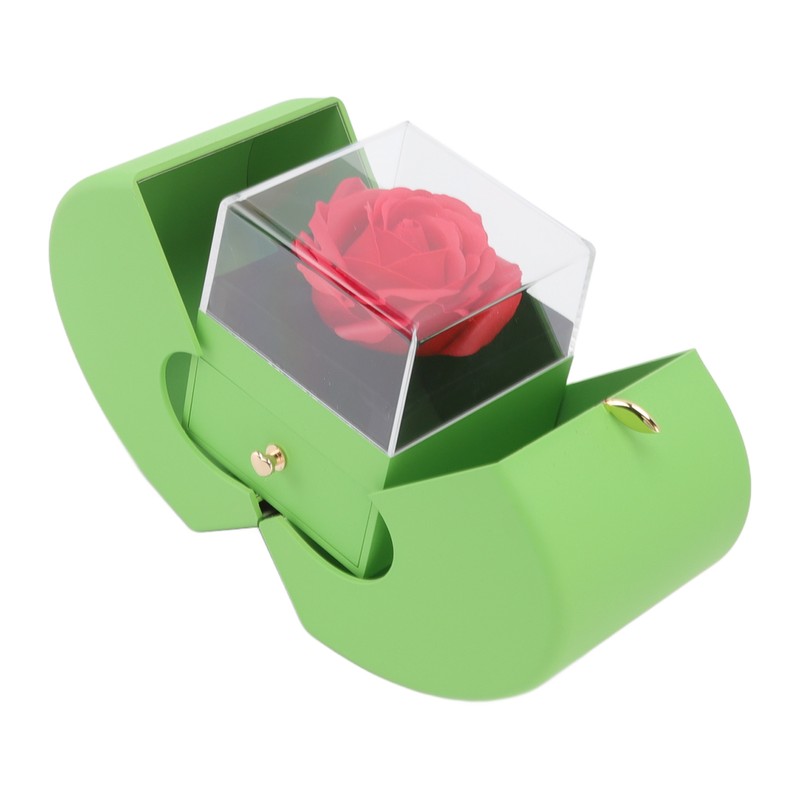 Rose Jewelry Box Apple Rose Shape Acrylic Jewelry Gift Box