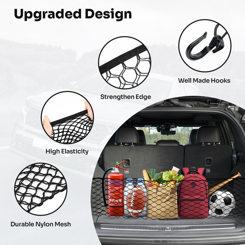 Canvcle Trunk Cargo Net for 2021-2025 Jeep Grand Cherokee L