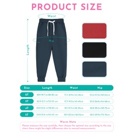 Resinta 3 Pack Toddler Boy Sweatpants Cotton Boys Athletic Joggers Pants Kids Sweats Pants with Pocket Workout Clothes