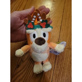 Bluey  Bingo As Reindeer Christmas Plush W Backpack Clips New W Tags