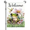 Spring Summer Frog Garden Flag 12x18 Inch Double Sided Outside