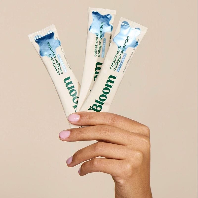 Bloom Nutrition Colostrum & Collagen Peptides Powder (15 Sticks) -