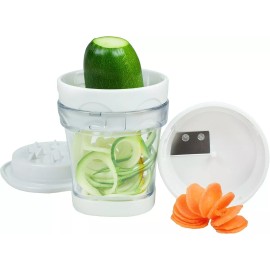 Paderno World Cuisine Two-Blade Handheld Spiralizer Vegetable Spiral Slicer