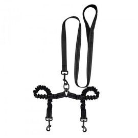 Double Lead for 2 Dogs, Reflective Dog Lead for Two Dogs, Tangle-Resistant and Shock-Absorbing Dog Lead for Walking with Small and Large Dogs