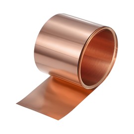 M METERXITY Copper Sheet Roll, 2000 x 90 x 0.1mm/ 6.56ft x 3.5" x 0.004" Metal Foil Sheet Roll, Pure Copper Strip for House Repair/DIY Projects/Electrical/Crafts/Roofing Flashing