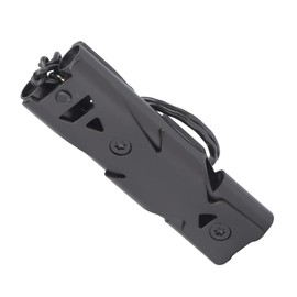 Silbato de supervivencia, supervivencia de emergencia, doble tubo, silbato de supervivencia de 150 dB llavero silbato para acampar para pesca para senderismo para entrenamiento de caza (negro)