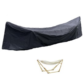 9FT Hammock Cover Patio Waterproof Hammock Stand Cover Outdoor Dustproof Protective Cover Furniture Cover for Garden Lawn 9 ft Hammock Frame (black, 112x6.7x31.4in)