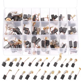 Tanstic 40Pcs Electric Motor Carbon Brushes 10 Different Sizes Carbon Brushes for Replacement Repair Power Tool Part