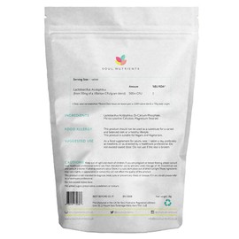 Soul Nutrients | Lactobacillus Acidophilus Probiotic Tablets(120) | High Strength 550m CFU | Live Probiotic for Healthy Digestion Gut & Bowel | Vegan Probiotic