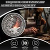 5Pcs Skeleton Dumpster Fire Coin, Grim Reaper Dumpster Fire Challenge