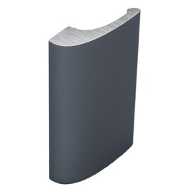 CC-Shopping - Balcony Door Handle Luxury - for Indoor and Outdoor Use - Aluminium - Extremely Stable - Includes 2 Mounting Screws - Door Handle - Cabinet Handle - Furniture Handle - (INOX Anodised)