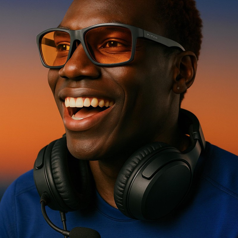 Titan Gaming Glasses, Blue Light Blocking, Night Driving Glasses for