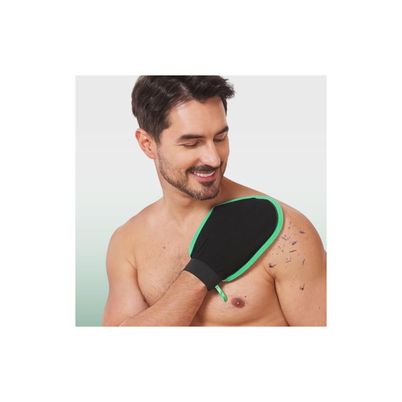 2 Pack Exfoliating Glove Mitt, Reusable Body Scrub Gloves for