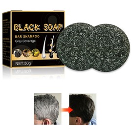 Pack of 2 Grey Gloss Hair, Grey Shine Soap, Natural Hair Soap for Grey Hair, Soap for Removing Grey Hair, Deep Nourishing and Repairing Hair Roots