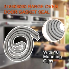 316405000 Range Oven Door Gasket Seal with 16 Mounting Clips For Ovens