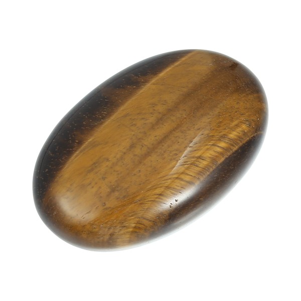 VOCOSTE Palm Stone Oval Polished Thumb Worry Stone Faux Crystal Blue Solid Date Palm Stone for Stress Relax Tiger Eye Palm Stone