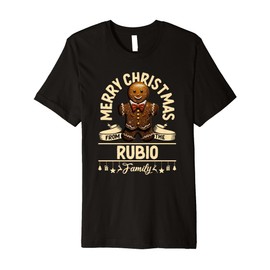 Rubio Family Christmas Costume Gingerbread Man Matching Premium T-Shirt