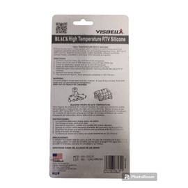 VISBELLA 2PK- Black RTV Silicone Gasket Maker High Temp Sealant for Auto Engine New Pack